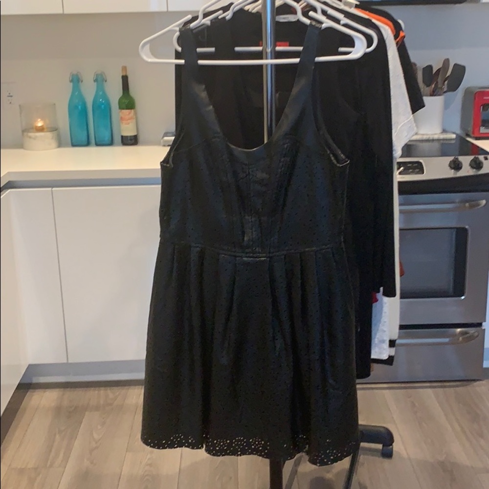 Black Foley leather dress.